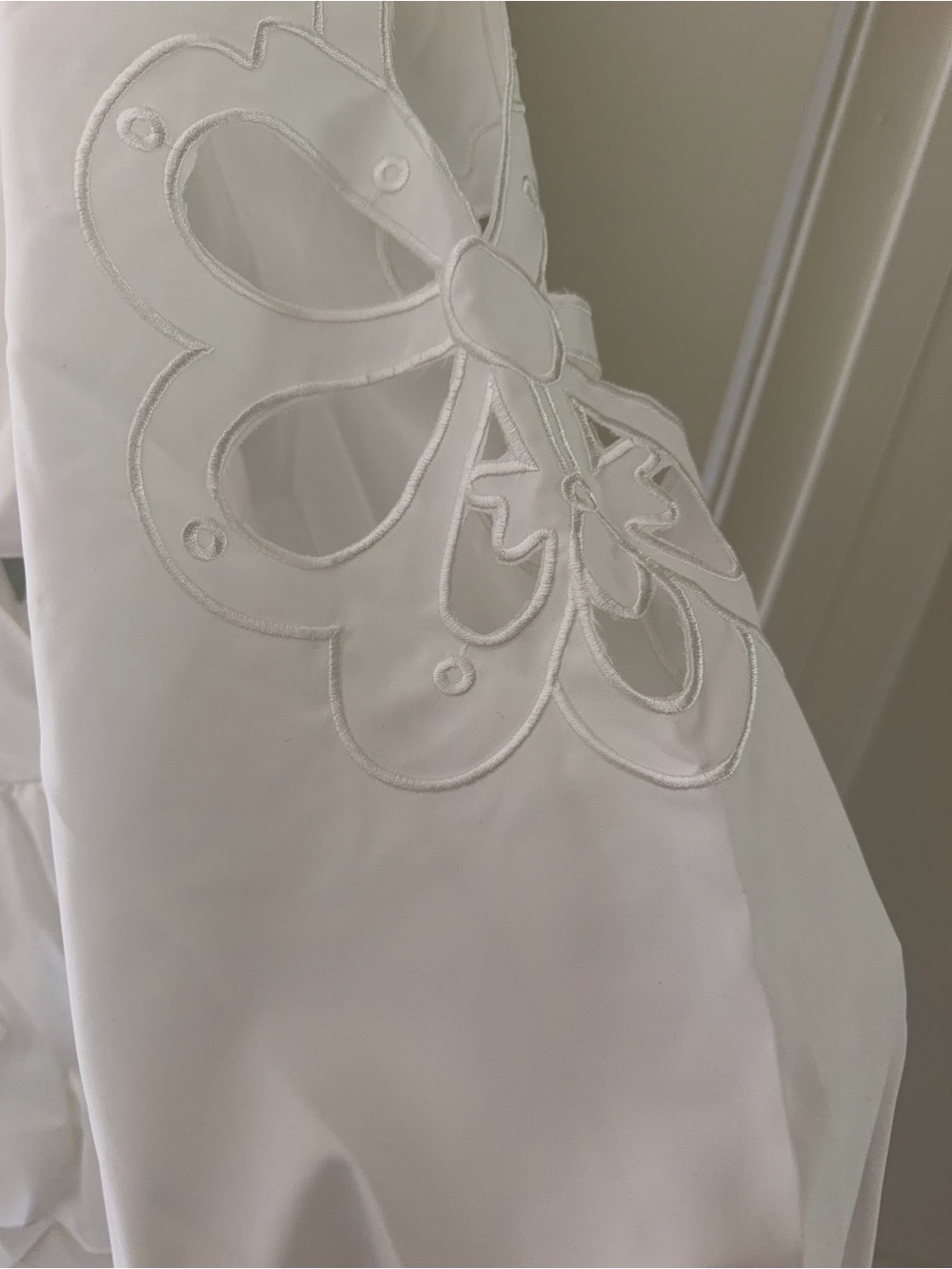 White Cutout Ruffle High-Low Dress - Picture 7 of 8